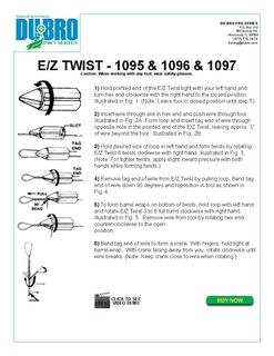 Dubro E/Z Twist Leader Tool #2 Haywire Leader 9-13 Gauge